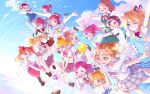  6+girls :d :o ;d @_@ ^_^ ^o^ aida_mana aino_megumi arm_grab asahina_mirai blue_sky blush blush_stickers broom broom_riding closed_eyes closed_mouth cloud cloudy_sky color_connection commentary_request day dokidoki!_precure floating floating_hair flying fresh_precure! futari_wa_precure futari_wa_precure_splash_star go!_princess_precure hanadera_nodoka hanasaki_tsubomi happinesscharge_precure! haruno_haruka healin&#039;_good_precure heart heart_hands heartcatch_precure! highres holding_hands hoshina_hikaru hoshizora_miyuki houjou_hibiki hug hugtto!_precure hyuuga_saki interlocked_fingers kirakira_precure_a_la_mode knees_up looking_at_another looking_at_viewer looking_away looking_to_the_side mahou_girls_precure! misumi_nagisa momozono_love multiple_girls nono_hana one_eye_closed open_mouth precure precure_all_stars saki_(maichocho) scared sky smile smile_precure! spiral_eyes star_twinkle_precure suite_precure sunlight surprised trait_connection usami_ichika waist_hug yes!_precure_5 yumehara_nozomi 