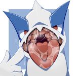  1:1 2020 absurd_res ambiguous_gender avian blue_markings bodily_fluids close-up digital_media_(artwork) digital_painting_(artwork) dragon drooling fangs feral gaping_mouth gums hi_res imminent_vore legendary_pok&eacute;mon looking_at_viewer lugia markings mouth_shot nintendo open_mouth palate pok&eacute;mon pok&eacute;mon_(species) presenting_mouth saliva saliva_on_tongue simple_background smooth_skin solo teeth throat tongue tongue_out video_games vore white_background white_body yuyami_gaoka 