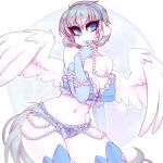  2021 anthro armwear blue_eyes bra clothing digital_media_(artwork) elbow_gloves equid equine fan_character female fingers gloves handwear hasbro hi_res looking_at_viewer mammal my_little_pony navel pegasus solo tolsticot underwear wings 