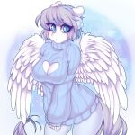  2021 anthro blue_eyes breasts cleavage clothed clothing digital_media_(artwork) equid equine eyelashes fan_character female fingers hasbro hi_res looking_at_viewer mammal my_little_pony pegasus solo tolsticot wings 