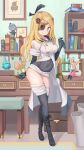  eyepatch juu_p little_noah noah_(little_noah) nopan skirt_lift thighhighs 