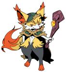  anthro blitzdrachin braixen canid cloak clothing conditional_dnp fluffy fluffy_ears fluffy_tail invalid_tag magic_user mammal nintendo pok&eacute;mon pok&eacute;mon_(species) red_eyes rod video_games wide_hips 