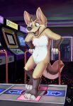  anthro arcade canid canine dance_dance_revolution hi_res male mammal pandapaco solo 