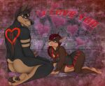  &lt;3 absurd_res anthro breasts canid canine canis carbon dobermann domestic_dog duo female genitals hi_res male male/female mammal nipples paizli penis pinscher thehuntingwolf 