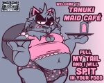  2021 anthro belly booki_(character) bulge canid canine clothing el_booki english_text male mammal navel overweight overweight_male raccoon_dog solo tanuki text underwear 