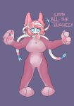  acacia_dune anthro asking clothing costume dialogue eeveelution english_text female hi_res inviting looking_at_viewer nintendo pink_clothing pok&eacute;mon pok&eacute;mon_(species) sly_(acacia) solo suit sylveon talking_to_viewer text video_games 