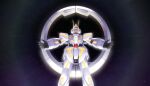  absurdres blue_eyes emphasis_lines gundam gundam_seed gundam_seed_c.e._73:_stargazer gundam_stargazer highres huge_filesize looking_ahead looking_at_viewer mecha mobile_suit no_humans open_hands science_fiction solo space strictly_mecha v-fin 
