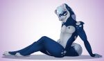  2021 anthro confident digital_media_(artwork) domestic_ferret fingers fur grumpy_griffin_creations hair invalid_tag looking_at_viewer male mammal mustela mustelid musteline pinup pose simple_background smile solo true_musteline 