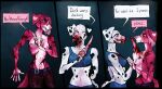  anthro blood bodily_fluids canid canine canis dalmatian domestic_dog dottipink duo female female/female gore hi_res knife_play knive kolkolukija macabre mammal maniac pain scared 