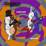  2020 abstract_background absurd_res anthro barefoot black_eyes black_nose bonisagi bonnie_(fnaf) bow_tie brown_body brown_ears clothing crossover danganronpa duo english_text fan_character feet five_nights_at_freddy&#039;s freddy_(fnaf) furekuma grey_background guitar guitarist hat headgear headwear hi_res jmtacda kneeling lagomorph leporid long_ears looking_away looking_down looking_up male mammal microphone monokuma multicolored_body multicolored_ears multicolored_eyes musical_instrument navel orange_background orange_eyes plucked_string_instrument pose purple_background purple_body purple_ears purple_eyes rabbit raised_arm round_ears short_ears simple_background simple_eyes singer smile standing static string_instrument tan_body teeth text top_hat two_tone_body ursid video_games white_body white_ears 