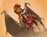  anthro blood bodily_fluids chiropteran gore green_eyes guts hair kolkolukija lung male mammal organs red_hair ribs snuff solo wings 