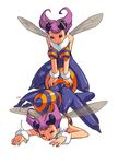  artist_request bee_girl capcom darkstalkers eroe insect_girl monster_girl purple_hair q-bee selfcest vampire_(game) 