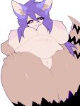  2021 3:4 anthro areola big_areola big_breasts big_nipples black_body black_fur breasts digital_drawing_(artwork) digital_media_(artwork) eyebrows eyelashes eyeliner felid feline female fur genitals glistening glistening_body glistening_breasts glistening_hair hair half-closed_eyes hand_on_leg hand_on_thigh hi_res huge_breasts looking_at_viewer looking_down low-angle_view macro makeup mammal narrowed_eyes navel nipples nude pink_areola pink_nipples pukemilked purple_eyes purple_hair pussy slightly_chubby smile solo squish tan_body tan_fur thick_thighs wide_hips worm&#039;s-eye_view 