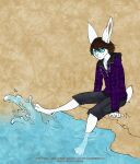  2021 4_toes alishka anthro brown_hair clothed clothing digital_media_(artwork) eyewear feet glasses hair hi_res lagomorph leporid male mammal rabbit smile toes 