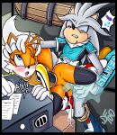  anthro boat bodily_fluids cum cum_inside darkfang100 ejaculation genital_fluids hi_res jersey male male/male miles_prower olympics silver_the_hedgehog skateboard sonic_the_hedgehog_(series) vehicle watercraft 