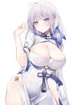  azur_lane chinadress hoshino_yuu_sama illustrious_(azur_lane) no_bra 