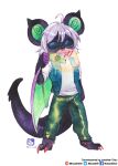  anthro biped bottomwear chibi clothed clothing eyewear fire fully_clothed fur hair hi_res male mammal money murazaki nintendo noivern painting_(artwork) pants pok&eacute;mon pok&eacute;mon_(species) simple_background solo standing sunglasses traditional_media_(artwork) video_games watercolor_(artwork) white_background winged_arms wings 