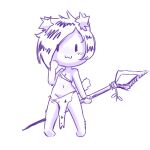  clothing disfigure domestic_cat felid feline felis female garcia hair mammal melee_weapon messy_hair polearm solo spear torn_clothing weapon 