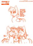  clear_sky_(mlp) comic dialogue equid equine female friendship_is_magic hasbro horn jcosneverexisted mammal my_little_pony orange_theme pegasus rainbow_dash_(mlp) surprise unicorn wind_sprint_(mlp) wings young 