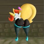  1:1 anthro anus bedroom_eyes big_butt bimbofication blue_eyeshadow blue_lipstick bpq00x bracelet braixen breasts butt butt_grab clothing colored colored_nails ear_piercing ear_ring eyeshadow female fishnet fishnet_legwear genitals half-closed_eyes hand_on_butt hi_res high_heels humanoid_genitalia humanoid_pussy jewelry legwear lipstick looking_at_viewer makeup nails narrowed_eyes nintendo nipples piercing plantigrade pok&eacute;mon pok&eacute;mon_(species) presenting presenting_anus presenting_hindquarters presenting_pussy prostitution pussy raised_tail red_eyes seductive sex_toy solo thick_thighs vibrator video_games 