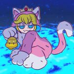  catsuit mario_(series) paw_pose princess_peach slit_pupils super_mario_bros. 