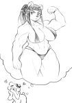  &lt;3 2019 anthro big_breasts bikini bikini_bottom bikini_top biped blush breasts clothed clothing duo eyes_closed female flexing fur hair looking_at_viewer mammal midriff murazaki muscular muscular_anthro muscular_female navel open_mouth ponytail sketch skimpy solo_focus swimwear thick_thighs thought_bubble traditional_media_(artwork) ursid wide_hips 