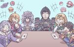  alvis_(xenoblade) armor ayyk92 bangs black_hair blonde_hair blue_eyes breasts brown_hair cape chest_jewel crotchless crotchless_pants cup dark_skin dress gem gloves headpiece jin_(xenoblade) kirby kirby_(series) large_breasts long_hair male_focus malos_(xenoblade) mario mario_(series) mask metroid monado multiple_boys mythra_(xenoblade) open_mouth pants pokemon_(creature) rex_(xenoblade) ridley short_dress short_hair shulk_(xenoblade) smash_invitation smile super_smash_bros. swept_bangs sword tiara very_long_hair vest weapon white_dress xenoblade_chronicles xenoblade_chronicles_(series) xenoblade_chronicles_2 xenoblade_chronicles_2:_torna_-_the_golden_country yellow_eyes 