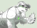  2021 anthro clothing eyes_closed eyewear glasses hat headgear headwear hi_res kemono male mammal numpia overweight overweight_male shirt sketch solo tokyo_afterschool_summoners topwear ursid video_games volos 