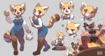  :3 aggressive_retsuko ailurid annoyed annoyed_expression anthro armband beverage blush bodily_fluids breasts brown_eyes canid canine claws clipboard clothed clothing crying devil_horns_(gesture) eating female female_focus fennec fenneko fire fishnet fishnet_legwear flower food fox fur gesture grey_background grin group haida holding_clipboard holding_microphone holding_object holding_pen holding_tray hyaenid kneeling legwear looking_at_another looking_at_viewer looking_back looking_down male mammal microphone one_leg_up open_mouth pen plant popodunk raised_leg red_panda retsuko sanrio simple_background sitting smile solo_focus spiked_armband spikes spotted_hyena standing surprised_expression tears tears_of_joy teeth tongue tray wave white_eyes wide_hips 