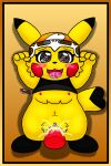  &lt;3 2:3 blush bodily_fluids cleft_tail clothed clothing cosplay_pikachu_(character) cosplay_pikachu_(costume) cum cum_in_pussy cum_inside disembodied_penis duo ejaculation erection female genital_fluids genitals happy hi_res looking_at_viewer male male/female mask nintendo nipples open_mouth open_smile orgasm orgasm_face penetration penis pikachu pikachu_libre playmanrgs pok&eacute;mon pok&eacute;mon_(species) pussy sex smile tongue vaginal vaginal_penetration video_games 