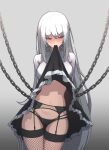  ajossi bondage fishnets garter_belt pantsu skirt_lift stockings thighhighs 