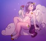  absurd_res anthro breasts clothing cutie_mark equid equine female flower friendship_is_magic headgear helemaranth hi_res mammal my_little_pony night nude pegasus pipp plant rose_(flower) solo star translucent translucent_clothing unguligrade_anthro wings 