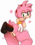 &lt;3 amy_rose anal anal_penetration anus balls chisana clothing disembodied_penis duo eulipotyphlan female genitals gloves gloves_only green_eyes hand_on_leg hand_on_thigh handwear handwear_only hedgehog humanoid_genitalia humanoid_penis looking_back male male/female mammal mostly_nude multicolored_penis penetration penis pink_body pussy sex signature simple_background sonic_the_hedgehog_(series) standing standing_sex two_tone_penis white_background 