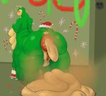  6_legs antennae_(anatomy) anthro anus arthropod big_butt breasts butt caterpillar christmas donut_anus drunk drunk_bubbles embarrassed feces female holidays huge_butt hyper hyper_anus hyper_butt hyper_feces insect larva multi_breast pooping scat shyra skunk_bunk smelly solo substance_intoxication taur worm 