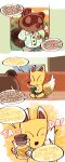  animal_crossing anthro canid canine comic crazy_redd duo english_text fox hi_res honey_(disambiguation) jar male mammal nintendo raccoon_dog shandrawaka tanuki text tired tom_nook_(animal_crossing) video_games 