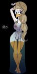  2021 anatid anseriform anserinae anthro avian big_breasts bird black_background breasts brown_hair bunbunmuffins clothed clothing disney ducktales ducktales_(2017) feathers female genitals gown hair hi_res inverted_nipples looking_at_viewer nipples pussy selene_(ducktales) simple_background solo swan translucent translucent_clothing white_body white_feathers 