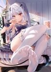  feet heterochromia horns stockings tail tamano_kedama thighhighs 