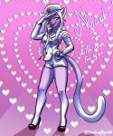  absurd_res anthro clothing domestic_cat felid feline felis female hi_res high_heels jessicanyuchi mammal nyuchi_(character) solo uniform 