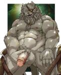 balls felid fur genitals hi_res league_of_legends lion male male/male mammal muscular nude pantherine penis rengar_(lol) riot_games sex solo video_games xiayue 