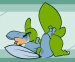  1-upclock anthro duo female hi_res jay_(1-upclock) kissing larvitar mabel_(1-upclock) male male/female mudkip nintendo nude pok&eacute;mon pok&eacute;mon_(species) simple_background video_games 