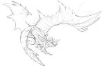  ambiguous_gender capcom claws digital_media_(artwork) dragon feral hi_res membrane_(anatomy) membranous_wings monster_hunter scales scalie simple_background solo spines video_games western_dragon white_background wings xezeno yellow_eyes 
