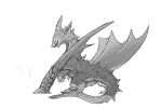  ambiguous_gender capcom claws digital_media_(artwork) dragon feral hi_res horn membrane_(anatomy) membranous_wings monster_hunter scales scalie simple_background smile spines standing video_games western_dragon white_background wings xezeno 