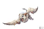  ambiguous_gender barioth capcom digital_media_(artwork) dragon feral flying_wyvern fur hi_res monster_hunter scales simple_background solo video_games white_background white_body white_fur white_scales wyvern xezeno 