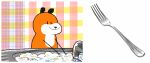  2021 2d_animation animated anthro black_body black_ears black_nose canid canine cutlery fox humor keke_(artist) kitchen_utensils knife loop mammal musical_note open_mouth orange_body plate short_playtime sink smile solo spoon tools washing_dishes water white_body 
