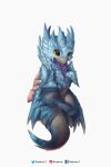  ambiguous_gender blue_body blue_scales capcom digital_media_(artwork) feral hi_res monster_hunter scales simple_background video_games white_background xezeno yellow_eyes 
