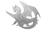  ambiguous_gender claws digital_media_(artwork) dragon feral hi_res horn membrane_(anatomy) membranous_wings scales scalie simple_background solo spines teeth western_dragon white_background wings xezeno 