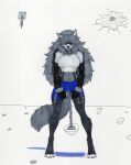  absurd_res angry anthro athletic athletic_female broken_chain canid canine canis chain chained dire_wolf dreadwolfclaw1990 female hi_res mammal shackles solo sybil_mccready sybil_vaadia wolf 