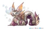  3:2 ambiguous_gender capcom claws digital_media_(artwork) feral hi_res leviathan_(mh) mizutsune monster_hunter scales simple_background smile video_games white_background white_body white_scales xezeno 