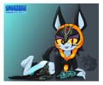 absurd_res anthro black_body black_fur breasts canid canine canis clothed clothing cosplay digital_media_(artwork) fan_character female fur greywolfnsfw hair hi_res jackal looking_at_viewer mammal midna nintendo orange_hair red_eyes simple_background smile solo sonic_the_hedgehog_(series) the_legend_of_zelda twilight_princess video_games yellow_sclera 