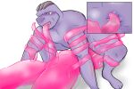  abs anthro bodily_fluids duo machoke male male/male nintendo pink_body pok&eacute;mon pok&eacute;mon_(species) sweat taeka_draws tentacles video_games 